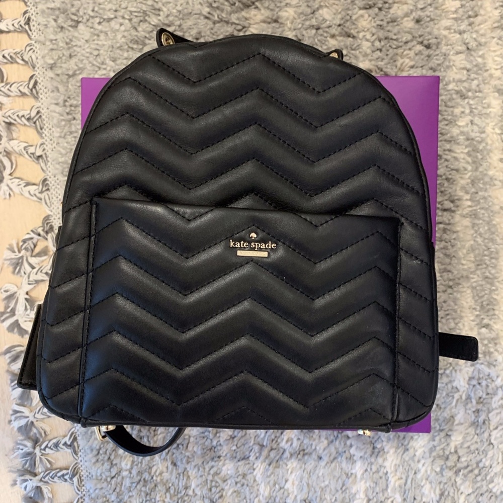Brand new never worn black Kate spade backpack